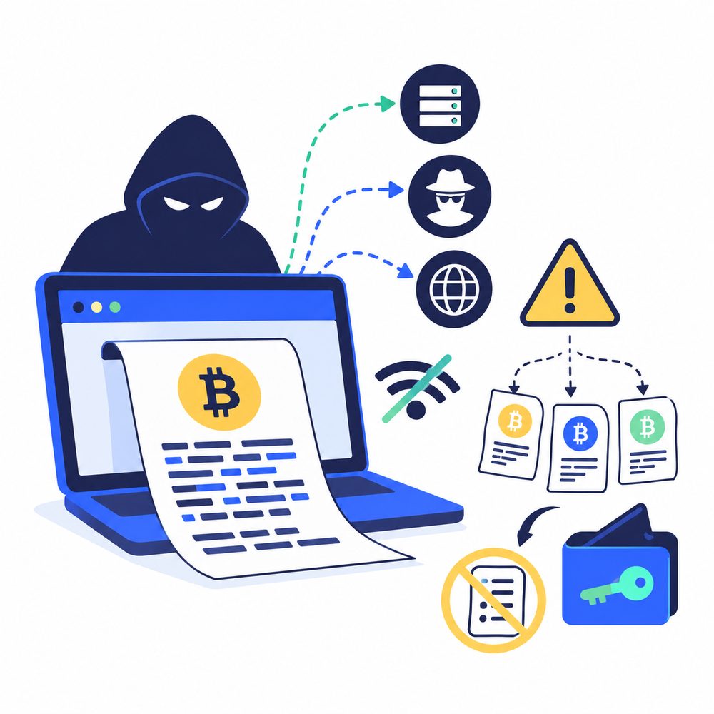 Por que não usar um gerador de paper wallet na internet
