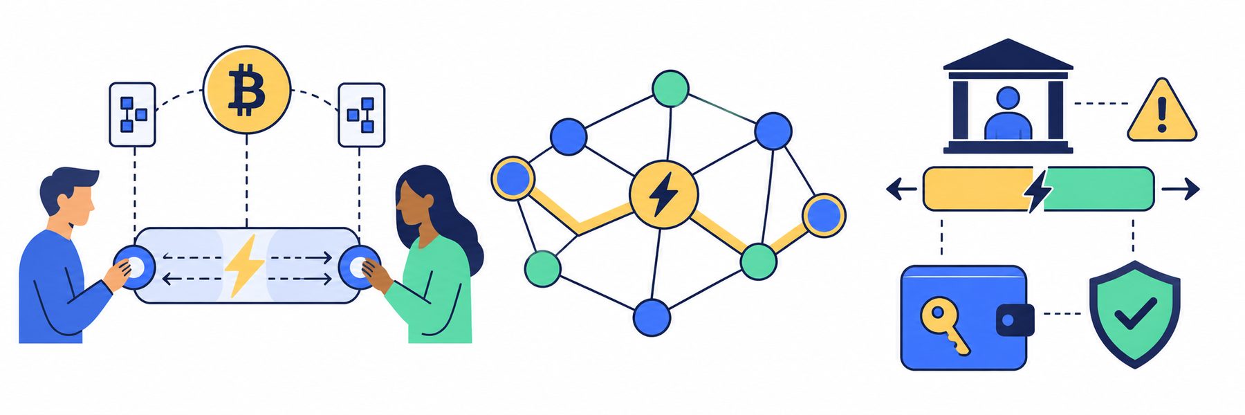 Lightning Network → Observe o mecanismo → Confira os limites