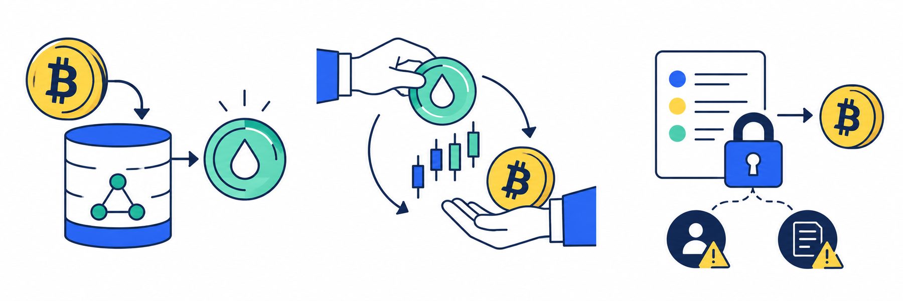 Staking líquido → Observe o mecanismo → Confira os limites